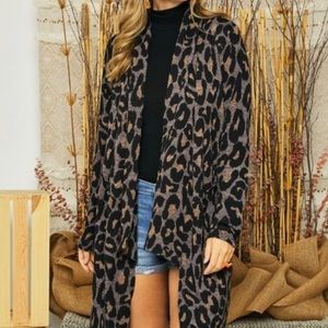 Leopard print cardigan